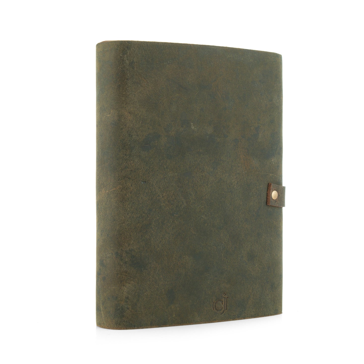 Green Leather Journal Craft paper with Buckle Writing Notebook Antique Leather Bound Daily Notepad for Men + Women,Travel diary Planner