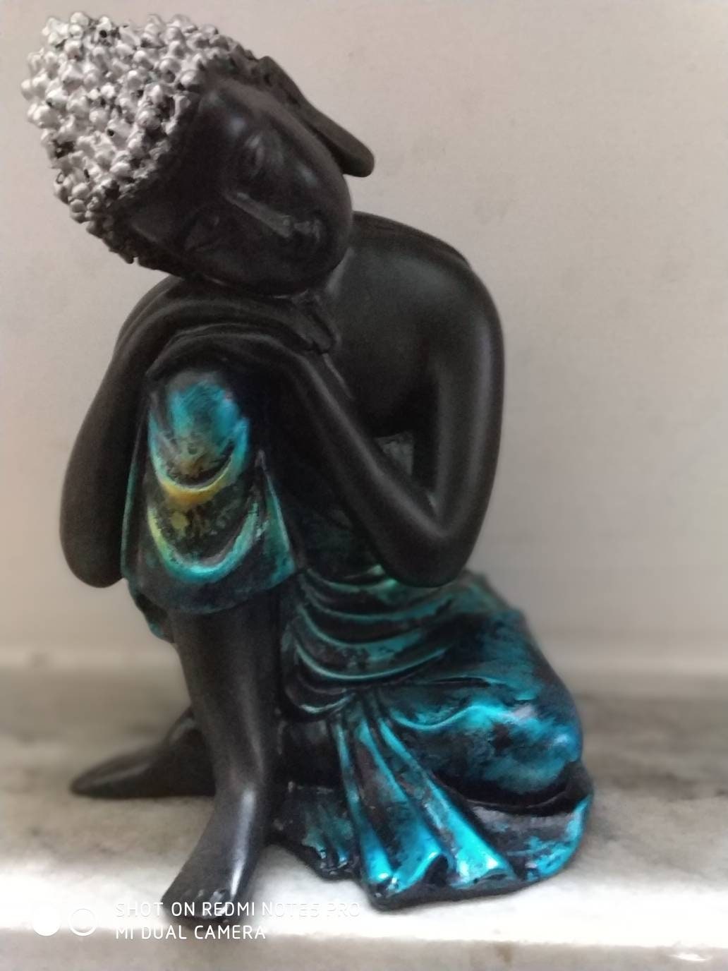 Fengshui Thai Gautam Buddha Handcrafted thinking Polyresin Buddha Home/office/table decor idol/Buddha Statue/Figurine/Sculpture Indian