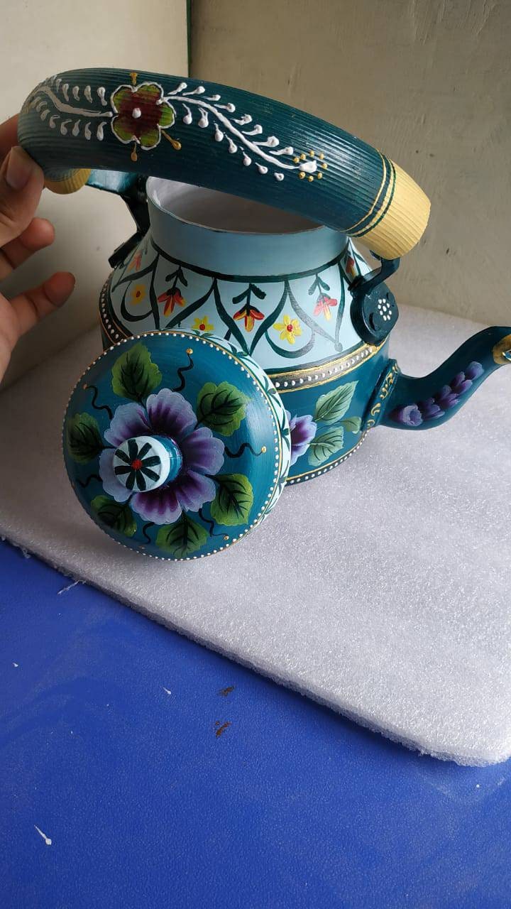 GIFT Indian Handmade Decorative Indian tea pot Beautiful Designer Hand-Painted Tea Kettle home decor housewarming gift