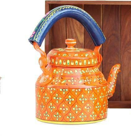 GIFT Indian Handmade Decorative Indian tea pot Beautiful Designer Hand-Painted Tea Kettle home decor housewarming gift