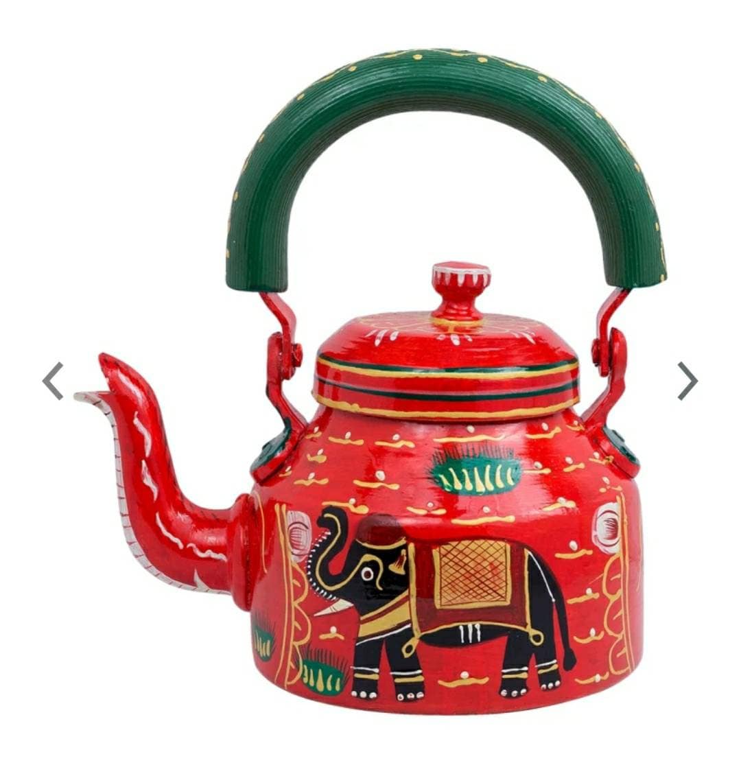 GIFT Indian Handmade Decorative Indian tea pot Beautiful Designer Hand-Painted Tea Kettle home decor housewarming gift