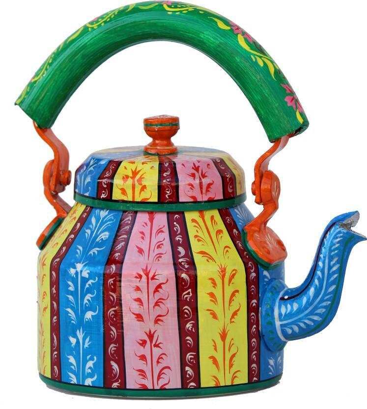 GIFT Indian Handmade Decorative Indian tea pot Beautiful Designer Hand-Painted Tea Kettle home decor housewarming gift