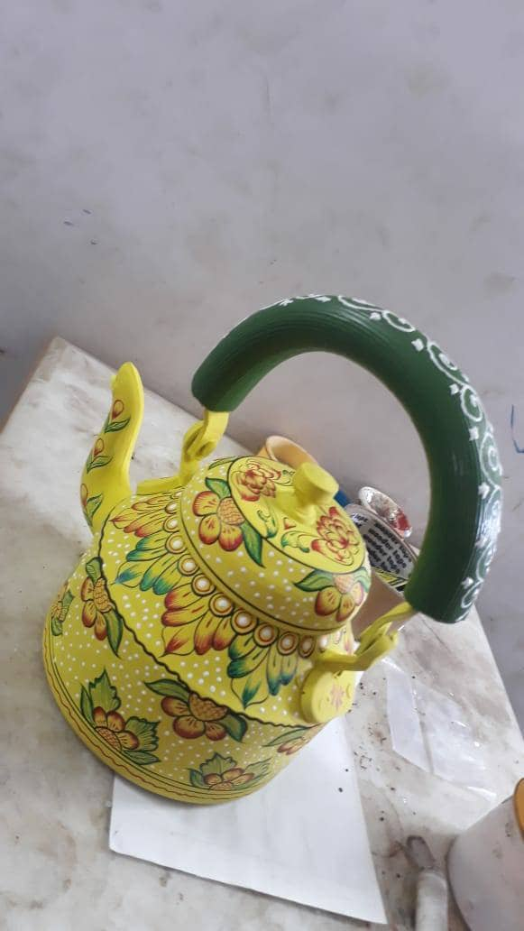 GIFT Indian Handmade Decorative Indian tea pot Beautiful Designer Hand-Painted Tea Kettle home decor housewarming gift