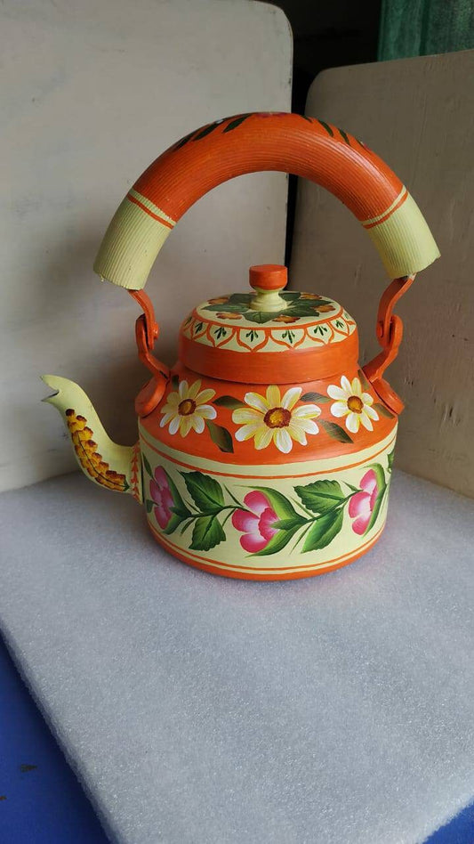 GIFT Indian Handmade Decorative Indian tea pot Beautiful Designer Hand-Painted Tea Kettle home decor housewarming gift