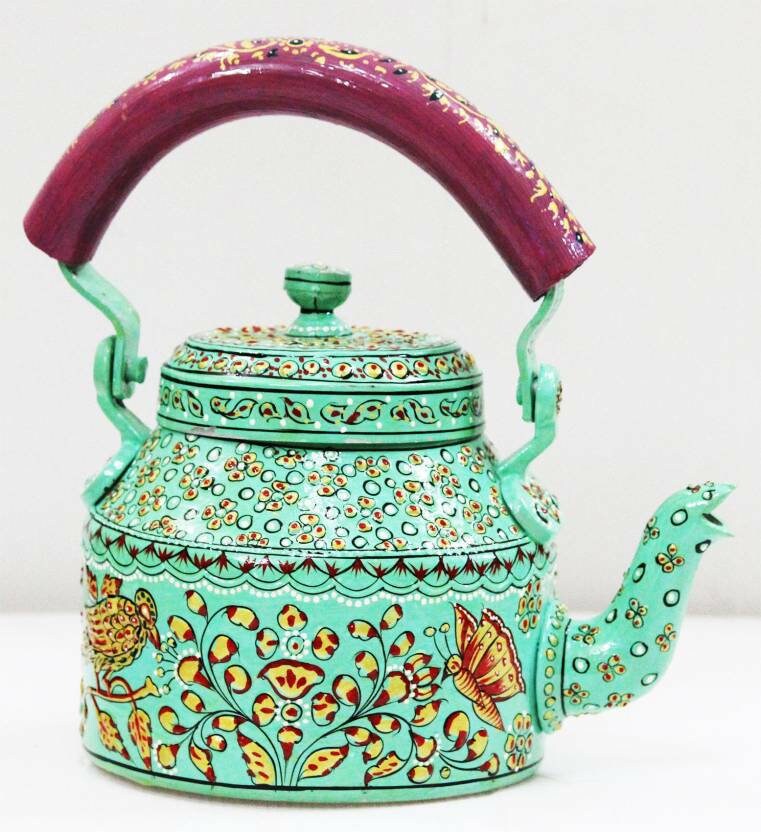 GIFT Indian Handmade Decorative Indian tea pot Beautiful Designer Hand-Painted Tea Kettle home decor housewarming gift