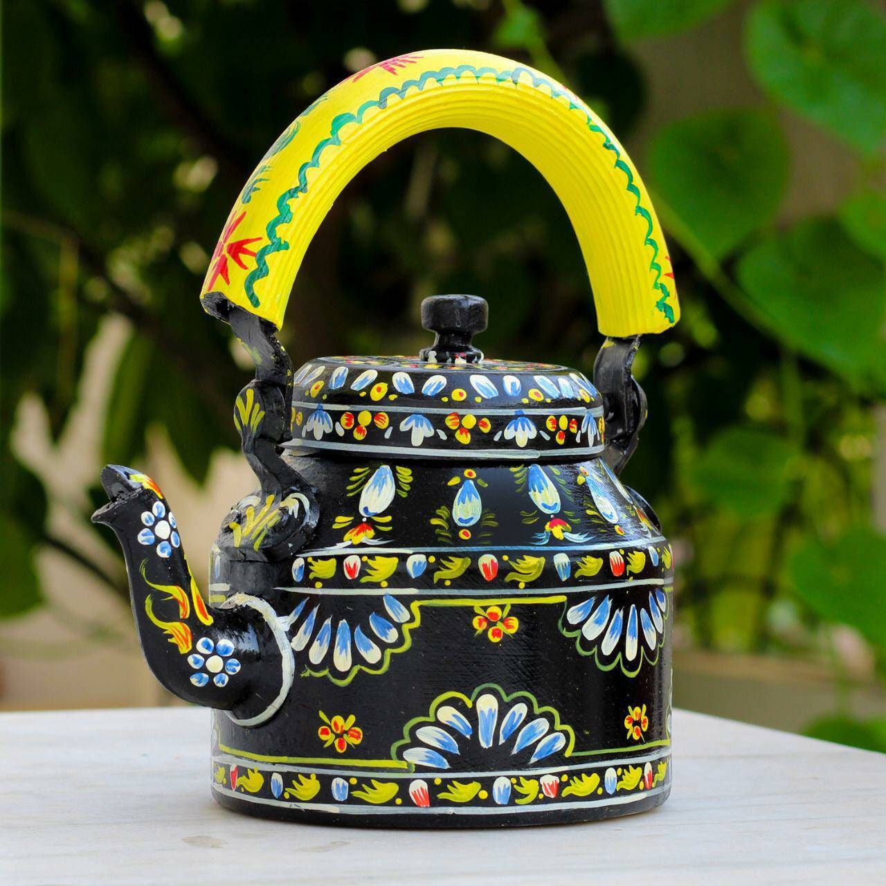 Handmade designer tea pot Hand-Painted Tea Kettle home decor housewarming gift coffee pot