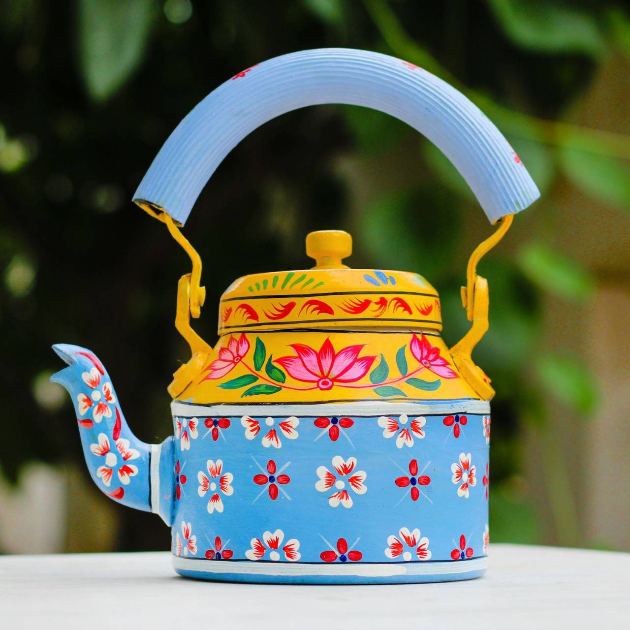 Handmade designer tea pot Hand-Painted Tea Kettle home decor housewarming gift coffee pot