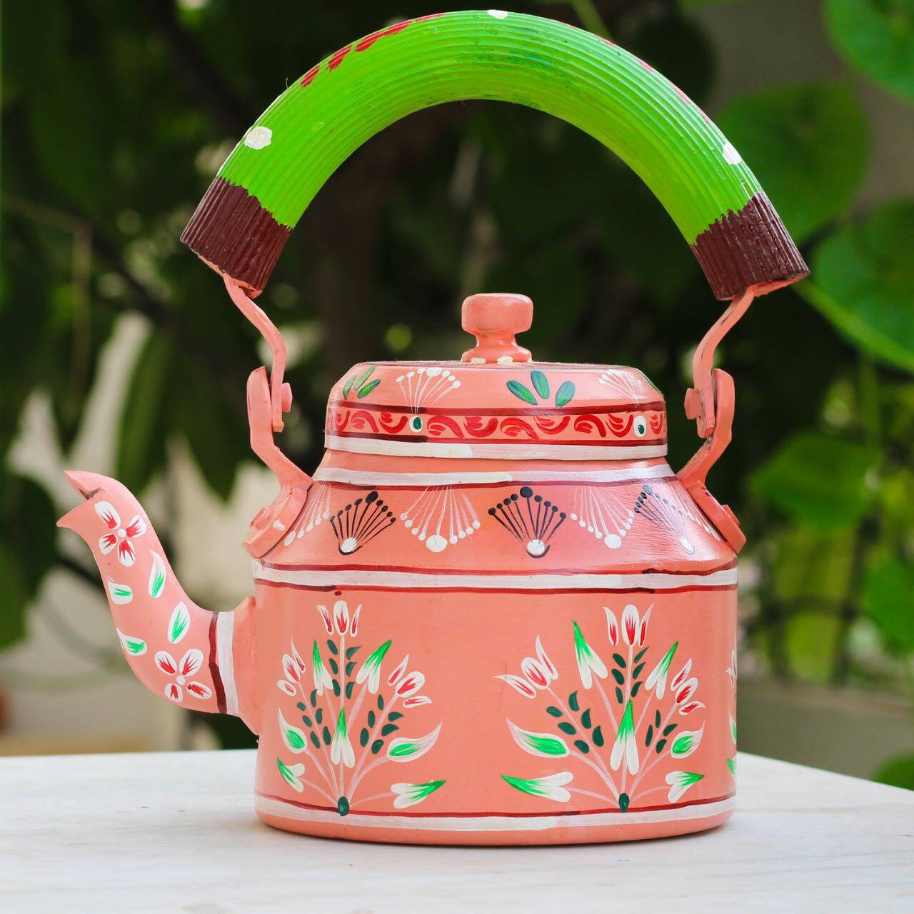 Handmade designer tea pot Hand-Painted Tea Kettle home decor housewarming gift coffee pot