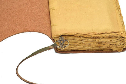 Green soft RUSTIC Leather Diary with key Handmade DECKLE EDGE paper/journal/Notebook-Unlined Paper-travel diary- 8X6&quot;Planner/Art Sketch book