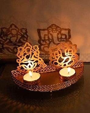 Shadow Ganesh Lakshmi Tea Light Holder/Candle Holder/ Diwali DIYAs/Wedding/festival/return GIFT/DIWALI/wedding/christmas/Festival decoration