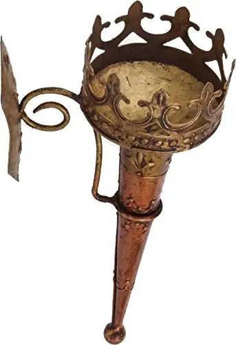 Hand Forged Decorative Fire Torch, Medieval Viking Vibe, Antique Lantern, Hand Made Wall Sconce Outdoor & Indoor Decor