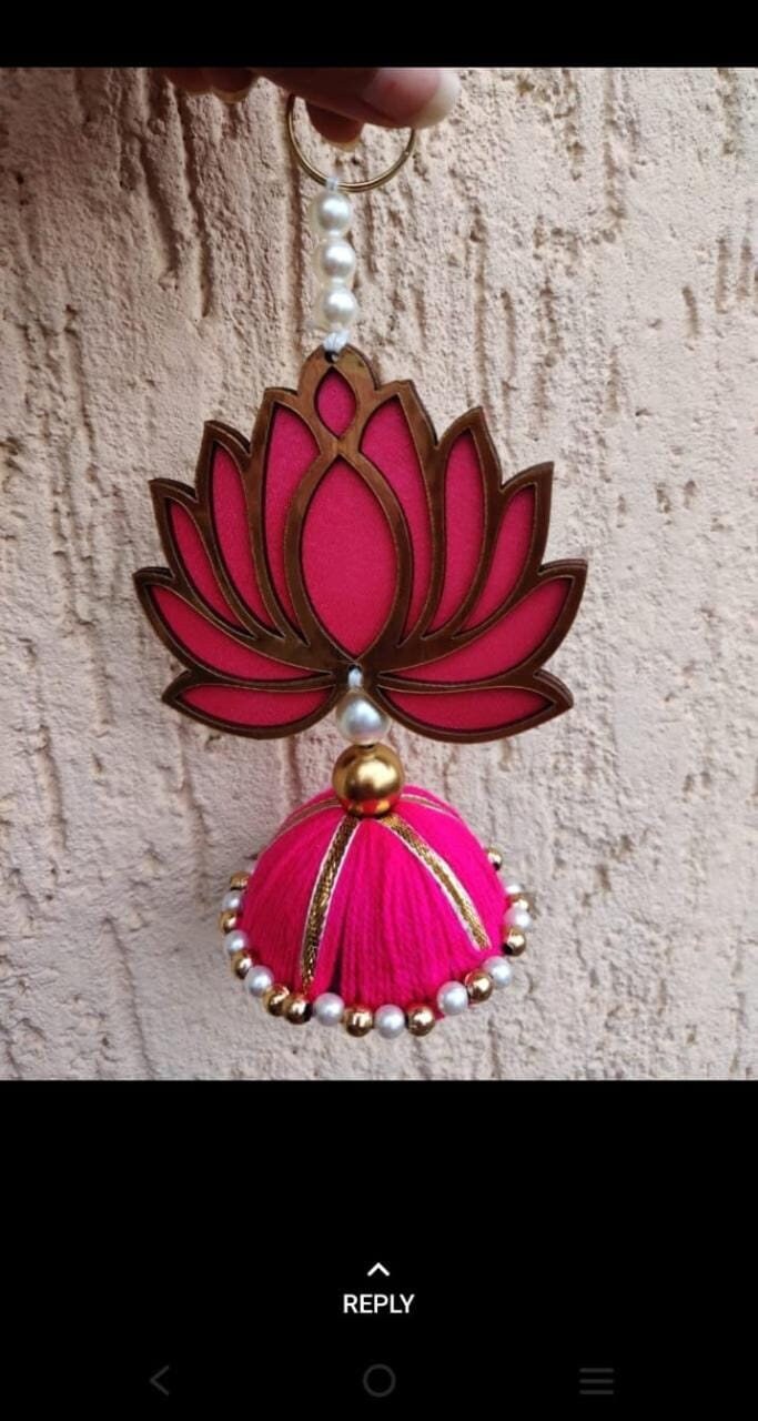 DIWALI Decoration Lotus wall hanging Lotus Back Drop Hanging Lotus back drop decor Entrance Side Door Hangings Lotus Diwali/Navratri/Decor