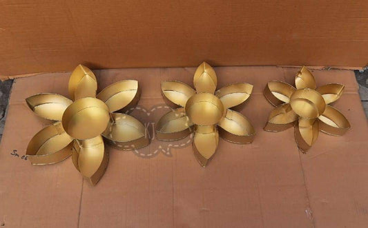 Iron flowe Urli/Pot -Floating Flower/Candle Festive/CHRISTMAS GIFT diwali/wedding Decor 3 Pieces SET:14/12/10