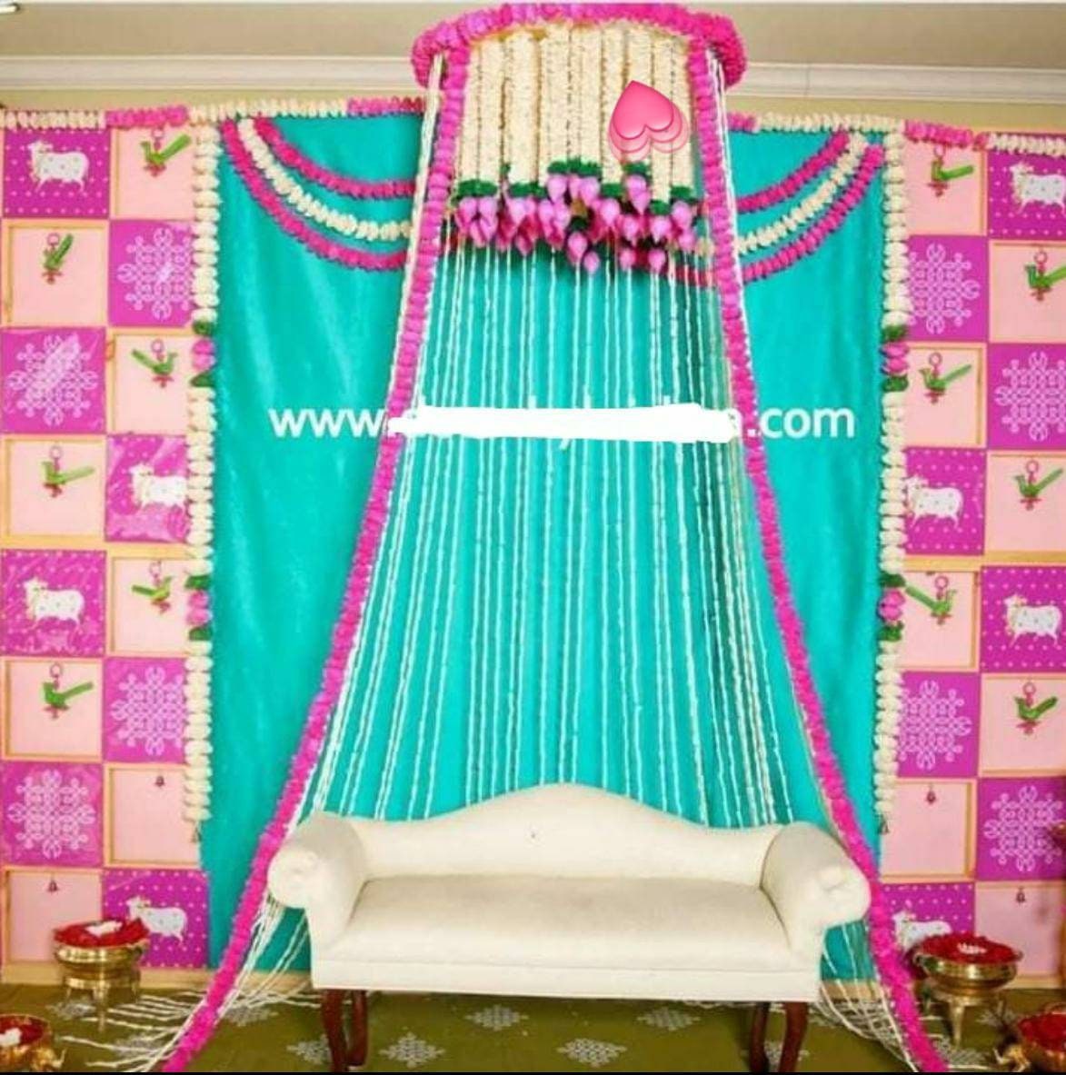 Toran/valence ganpati decoration/backdrops flower toran marigold flowers wedding/haldi/sangee/party backdrop decoration baby shower function