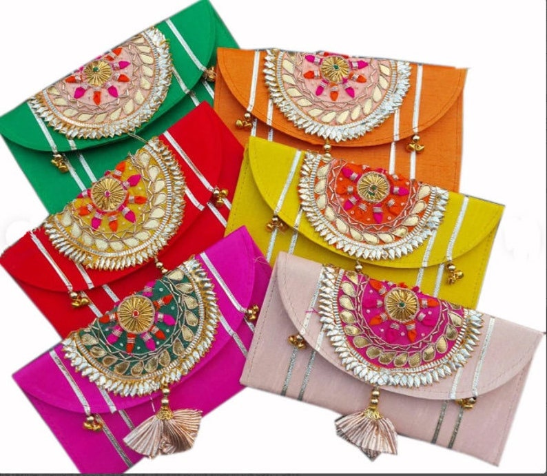 Lot of 100 Potli bags/Evening clutch/party/ festival mehendi/wedding function handbags/giveaways/ return gifts/ 5-100 pc