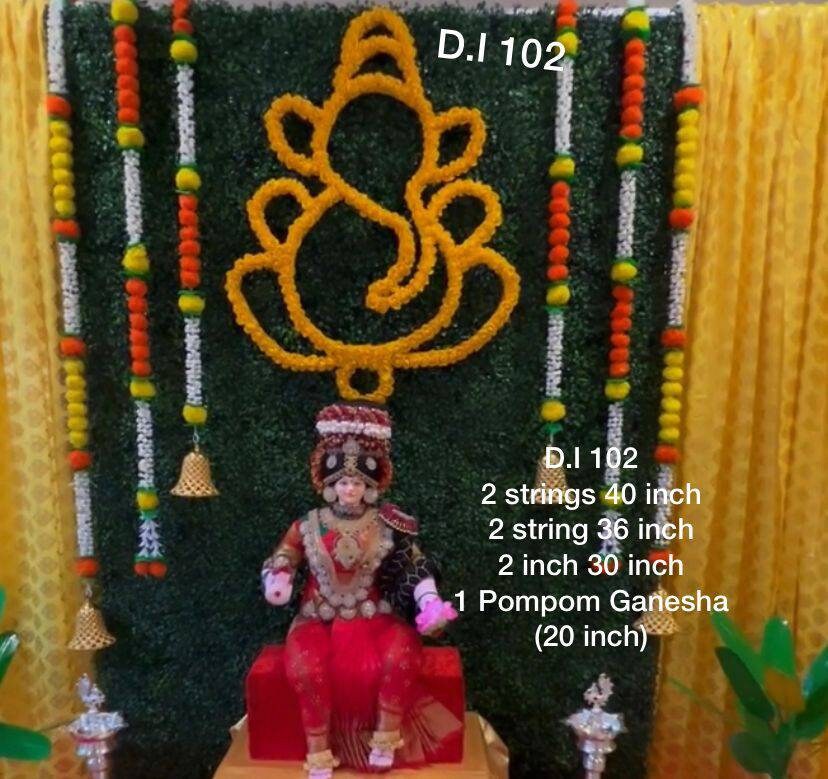 Toran/valence ganpati decoration/backdrops flower toran marigold flowers wedding/haldi/sangee/party backdrop decoration