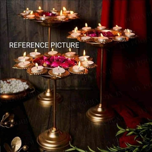 Diya urli candle stand/ diya urli/Candle Festive Decor urli/urli with stand -Event/wedding/Diwali/Christmas decoration- 3 pc set