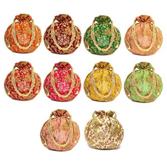 Lot of 200 Indian handmade women embroidered Potli bags/Evening clutch/purse/ drawstring bags/party/mehendi/wedding handbags/giveaways/gift