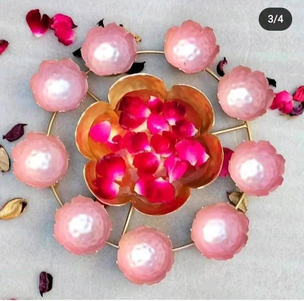 Iron Rangoli flower Urli with candle holder/Urli with stand/Urli with bowl/Candle Festive/CHRISTMAS GIFT diwali/wedding Decor -2 pc