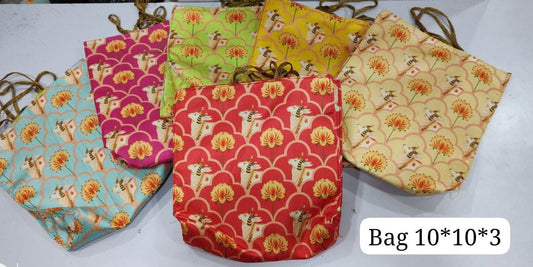 Wholesale100 Potli bags/Pooja bags/wedding favors/party/festival mehndi/wedding handbags/gota patch potli giveaways/return gifts/ 5-100pc