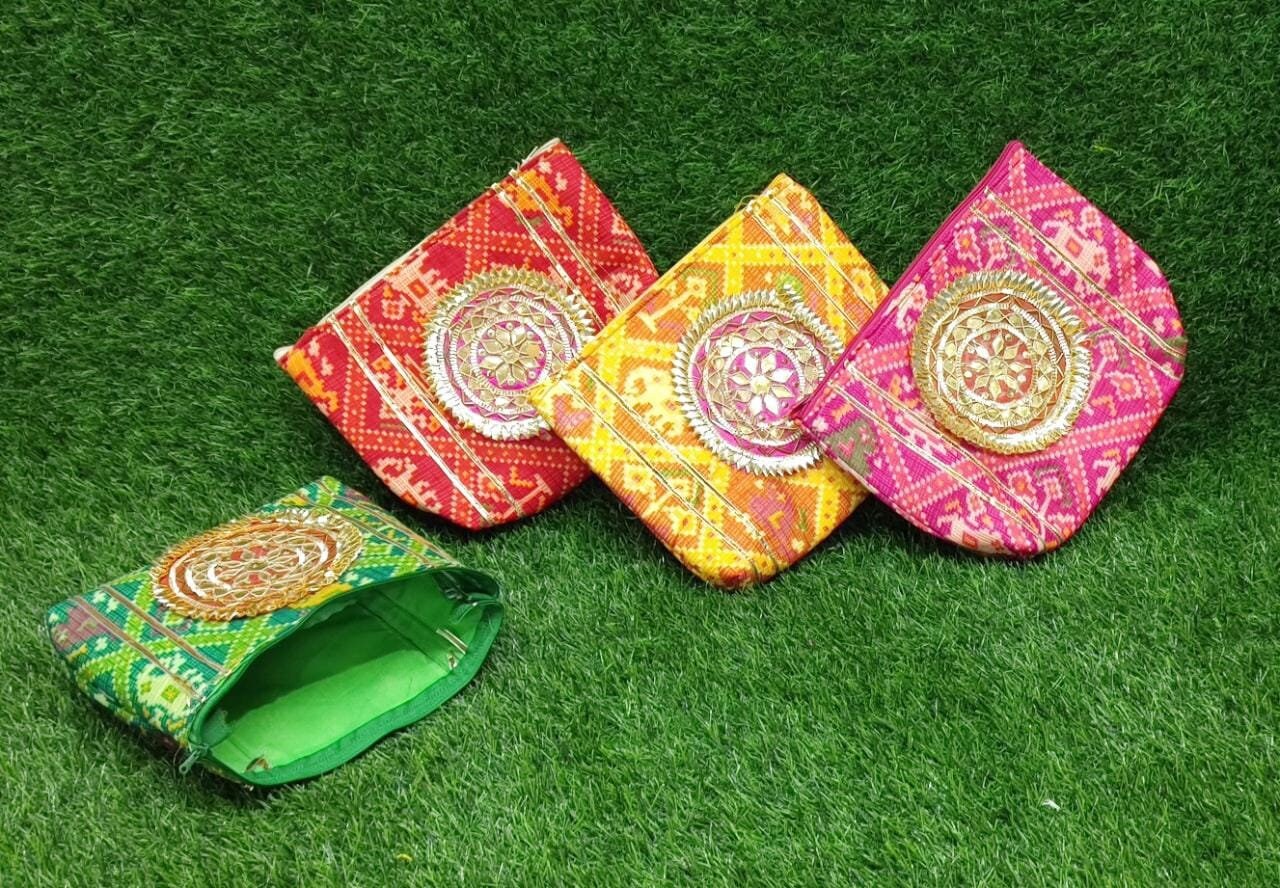 Wholesale 100 Gift Handbag/Pooja bags/wedding favors/party/festival mehndi/wedding handbags/gota patch bags giveaways/return gifts/ favours