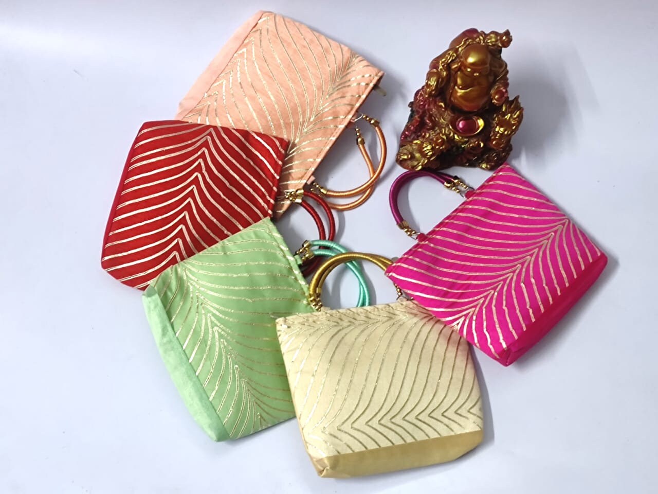 Wholesale 100 Gift Handbag/Pooja bags/wedding favors/party/festival mehndi/wedding handbags/gota patch bags giveaways/return gifts/ favours