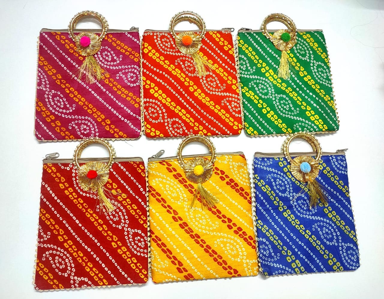 Wholesale 100 Gift Handbag/Pooja bags/wedding favors/party/festival mehndi/wedding handbags/gota patch bags giveaways/return gifts/ favours