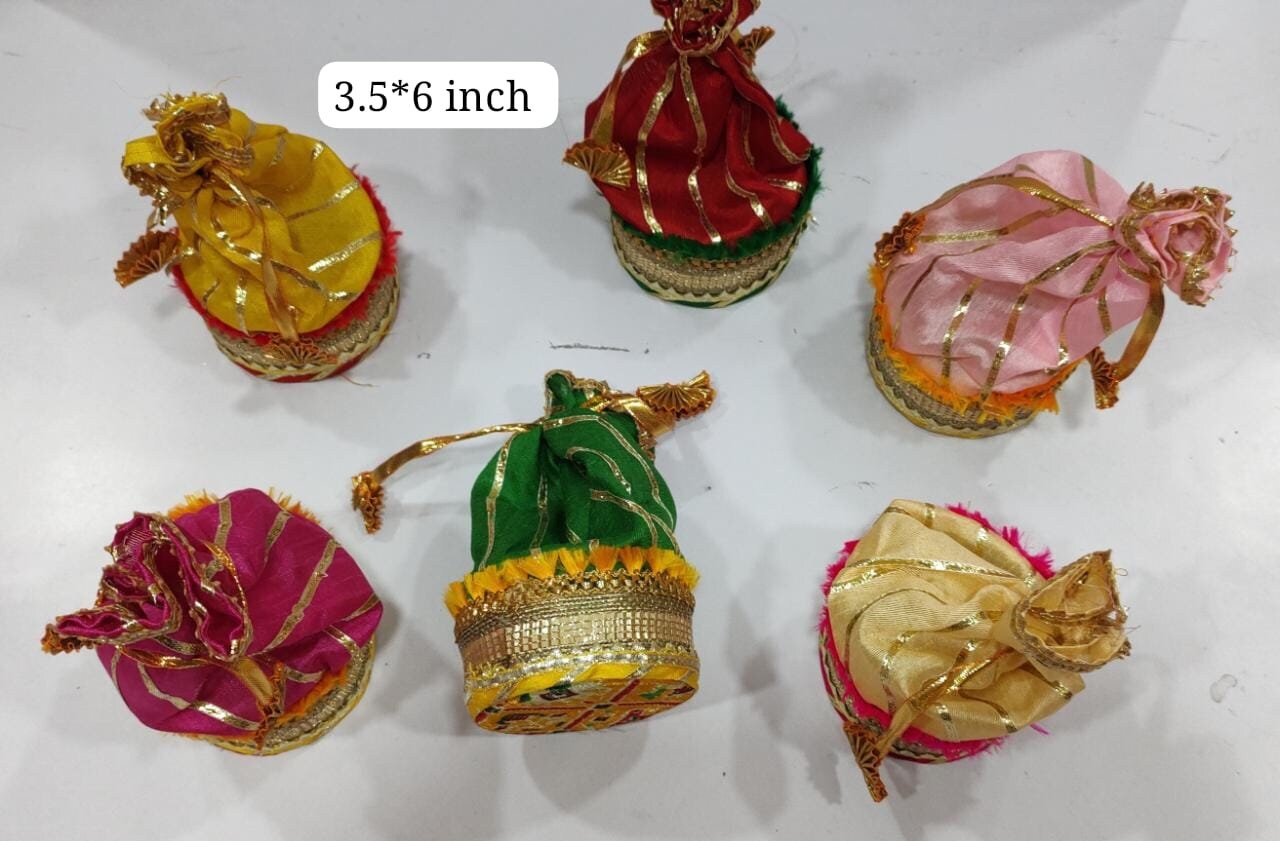 Lot of 100 Indian handmade women small Potli bags/Evening clutch/purse/ drawstring bags/party/mehendi/wedding handbags/giveaways/Return gift