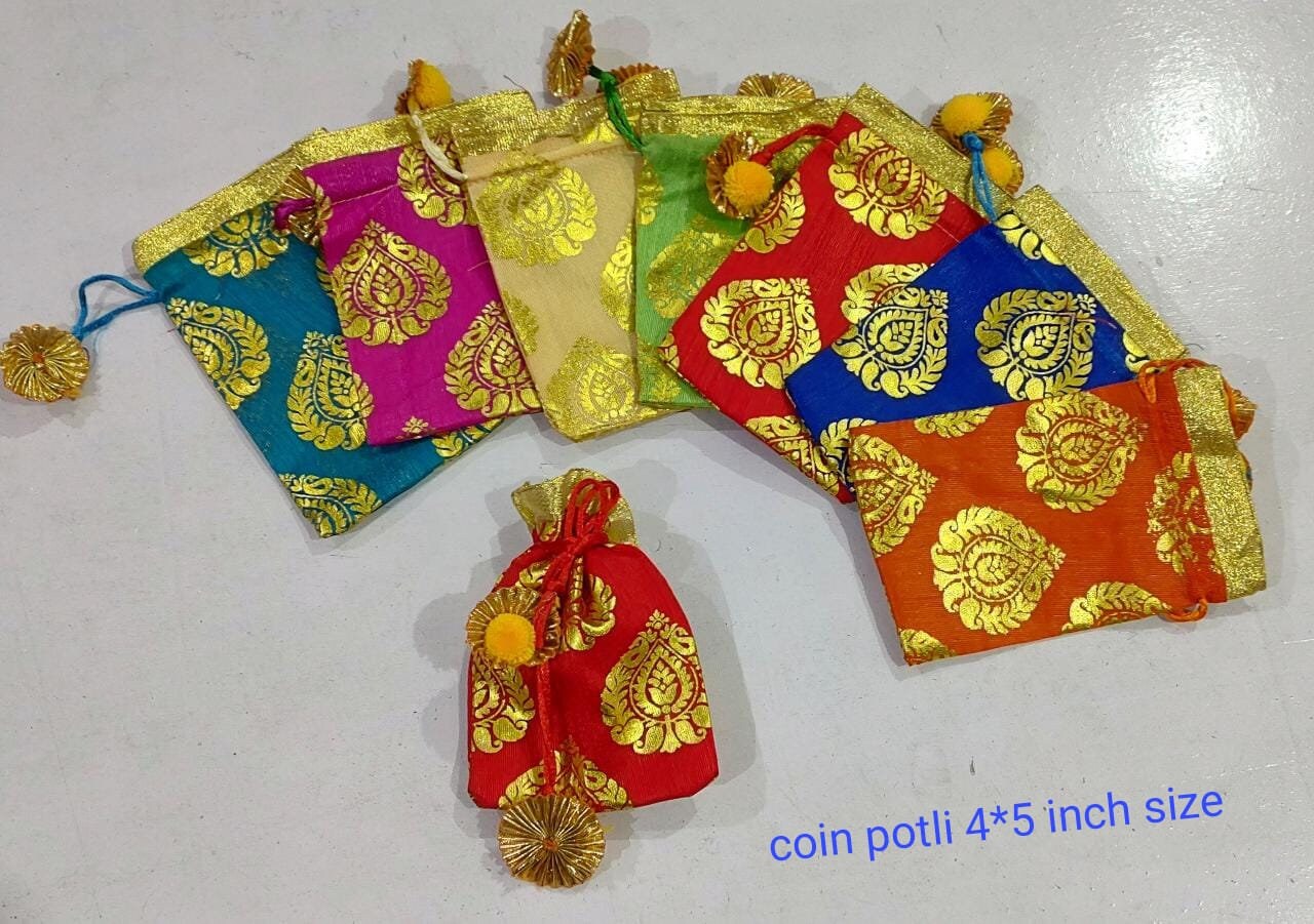 Lot of 100 Indian handmade women dry fruit bags/Evening clutch/purse/ drawstring bags/party/mehendi/wedding giveaways/Return gift/ coin bag