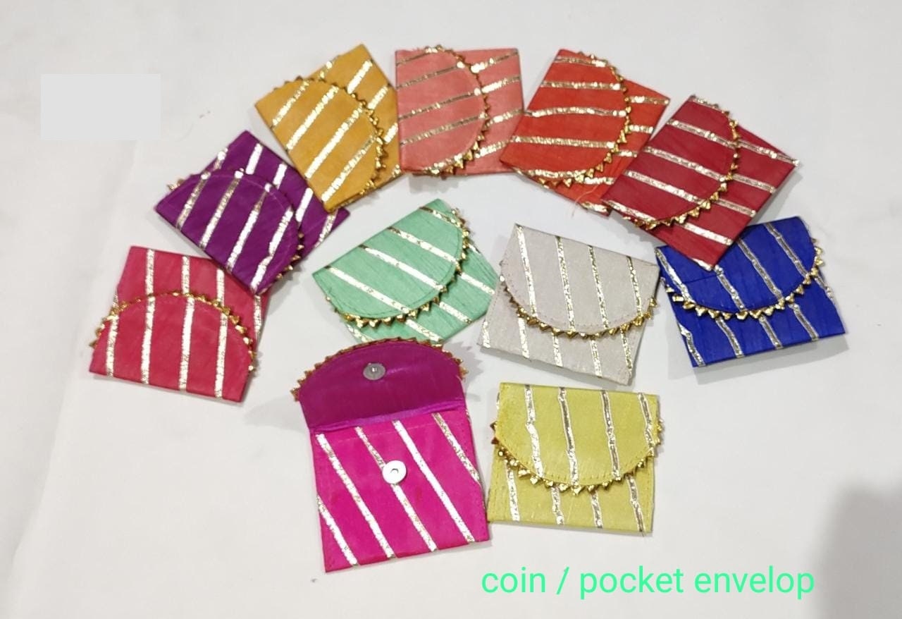 Lot of 100 Indian handmade women coin bags/Evening /purse/ drawstring bags/party/mehendi/wedding favours/giveaways/Return gift