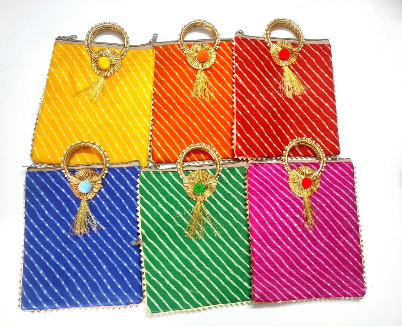 Wholesale 100 Gift Handbag/Pooja bags/wedding favors/party/festival mehndi/wedding handbags/gota patch bags giveaways/return gifts/ favours