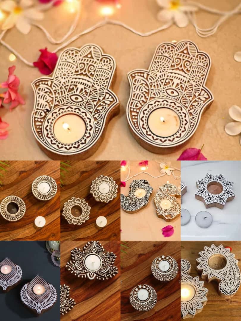 100 pc Wooden Christmas Tea light holder/candle holder/TEALIGHT holders/DIWALI diyas/Return gift/festival/wedding/christmas/party decoration