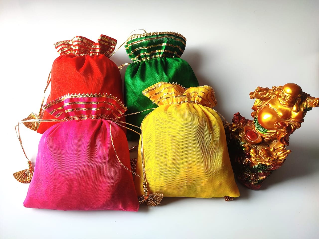 Lot of 100 Indian handmade women lehriya/patola Potli bag,purse/drawstring bag/party/mehndi/wedding handbag favour/giveaways/Return gift