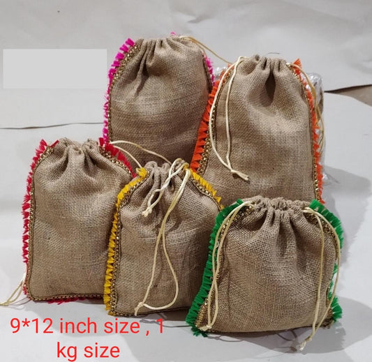 Lot of 100 Indian handmade women jute  Potli bags/purse/drawstring bags/party/mehendi/wedding handbags favours/giveaways/Return gift